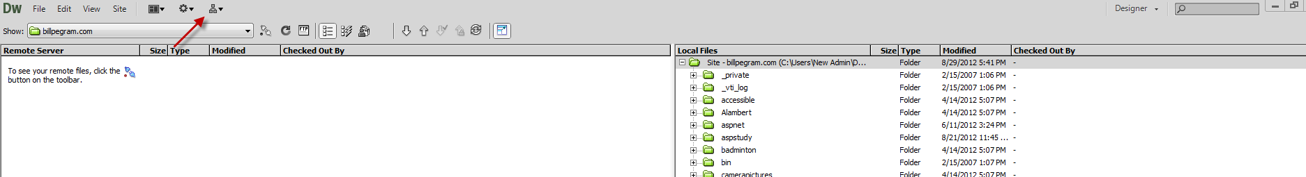 Dreamweaver Files Panel Remote and Local